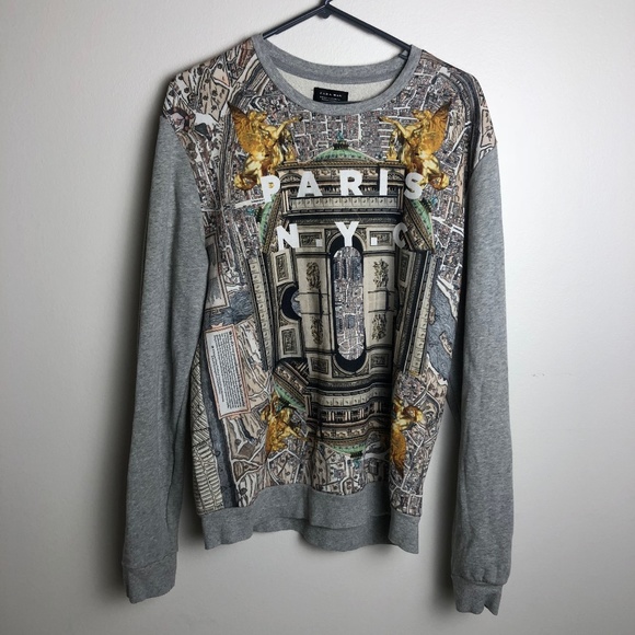 zara men tiger print sweatshirt